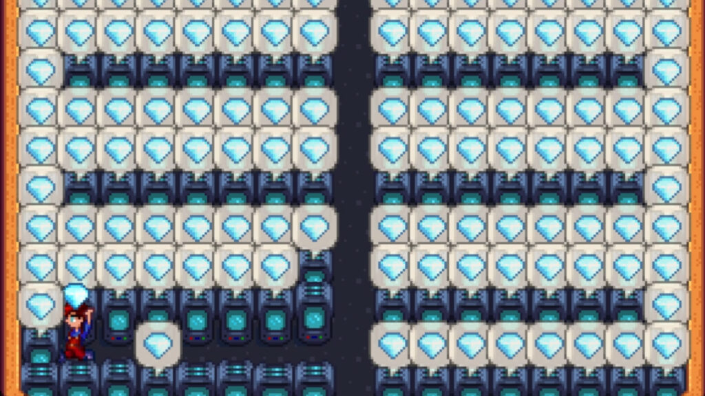 Shed layout for Crystalariums in stardew valley