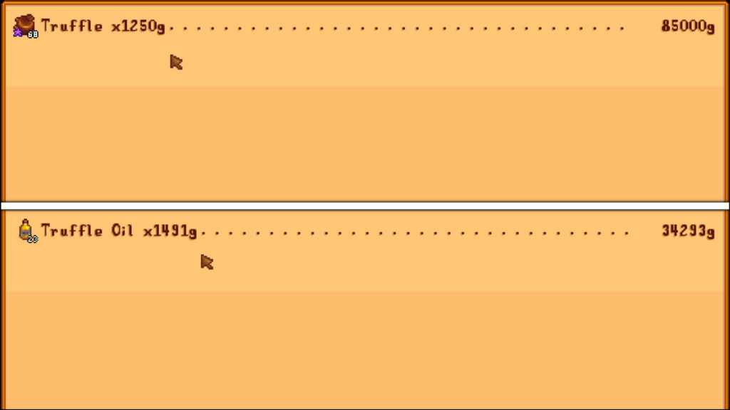 truffle vs truffle oil in stardew valley for money
