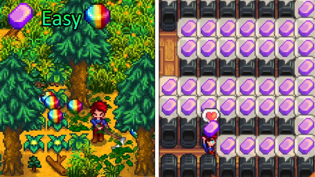 how to farm for iridium ore and prismatic shards in stardew valley