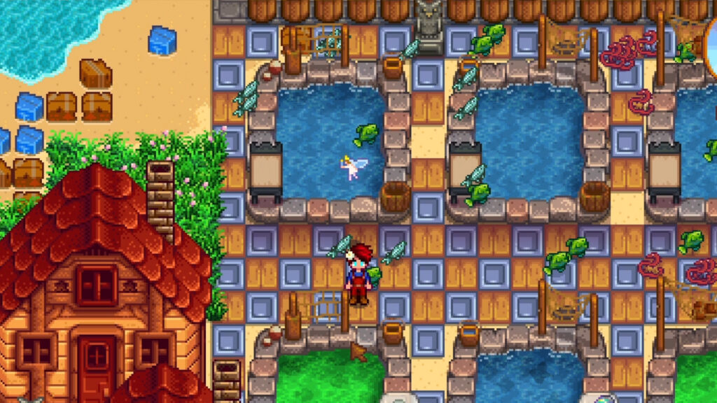Emptying A  Fish Pond In Stardew Valley