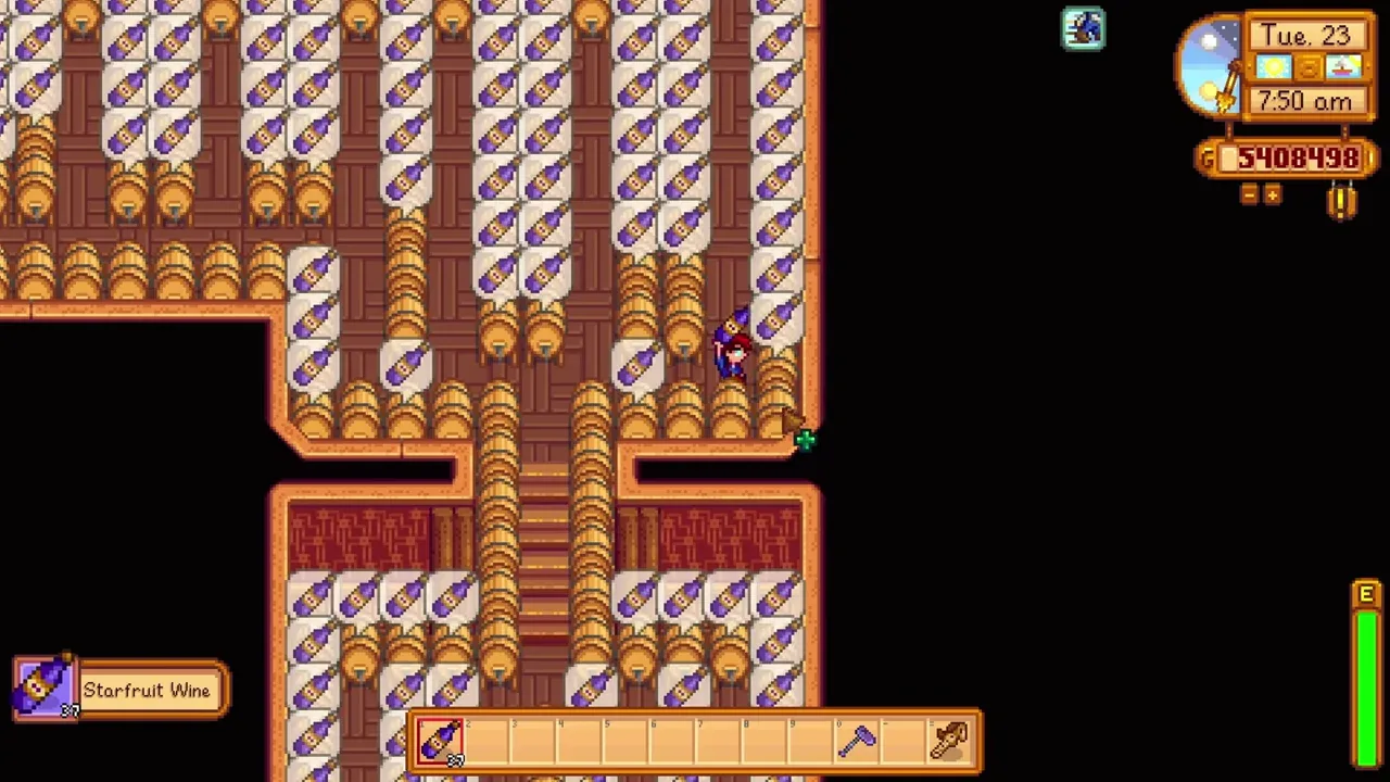 Processing machines filling the farmhouse rooms in Stardew Valley