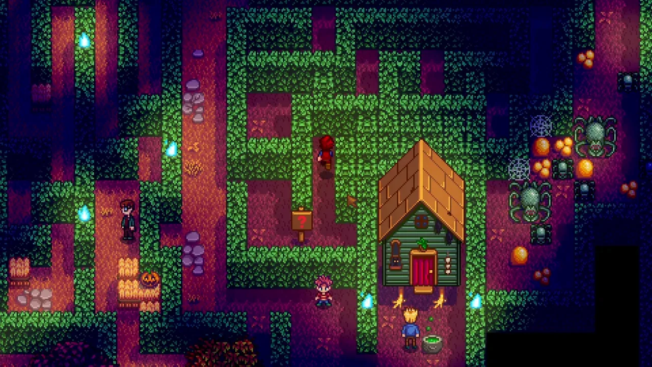 The even-year Spirit’s Eve maze in Stardew Valley