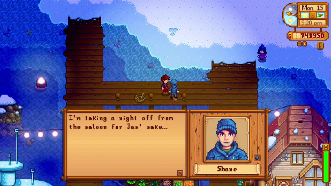 The Night Market on the beach in Stardew Valley