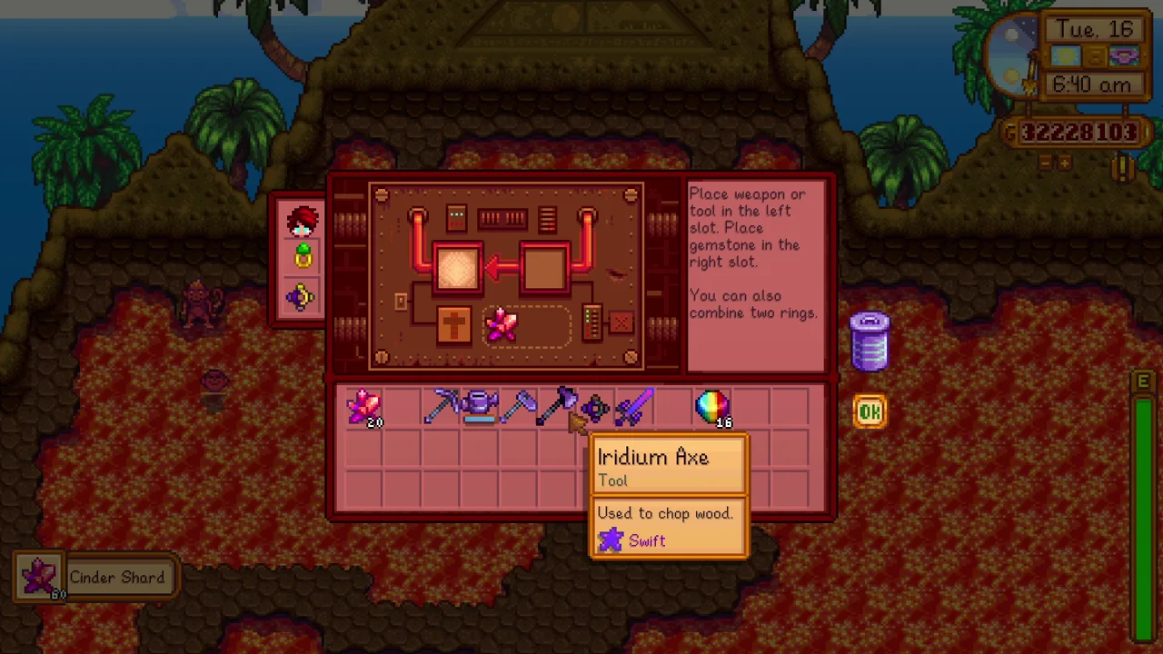 Stardew Valley glitches: Equipment in the Forge interface