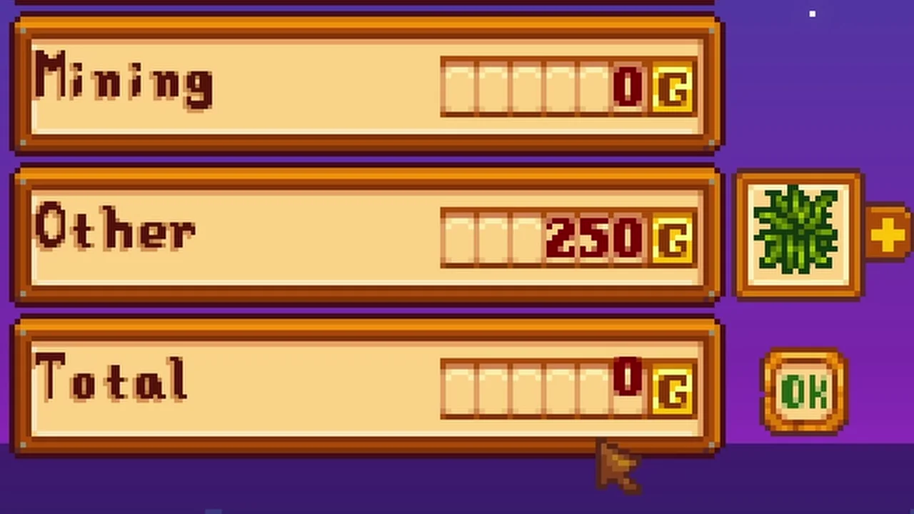 Stardew Valley: The shipping screen’s unusual total animation