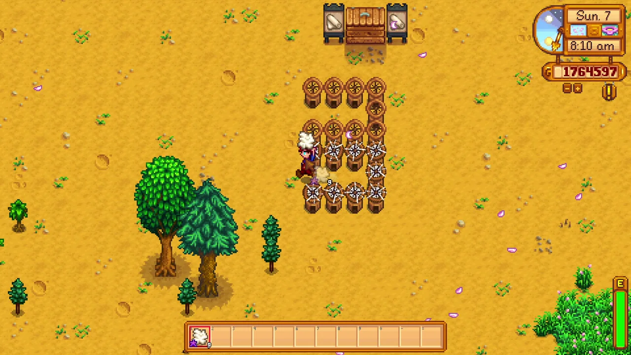 Stardew Valley: Looms processing wool