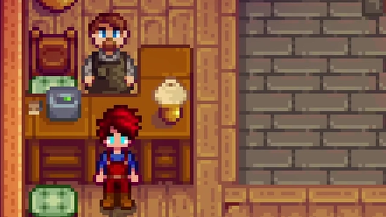 Stardew Valley: Visiting Clint’s counter