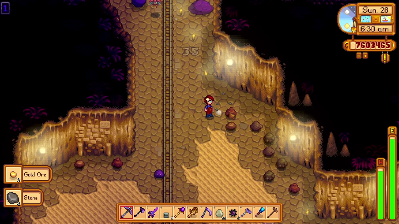 Stardew Valley: Mining early in Skull Cavern