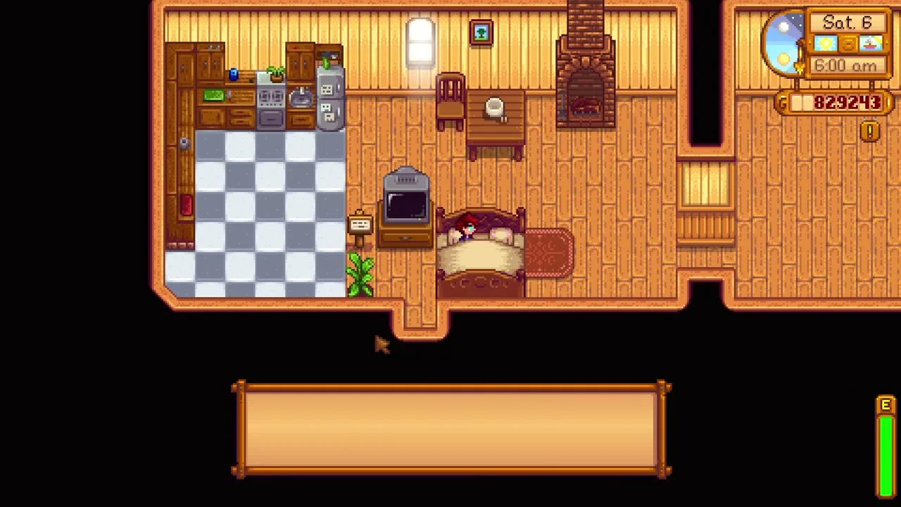 Stardew Valley: The farmhouse bedroom and television