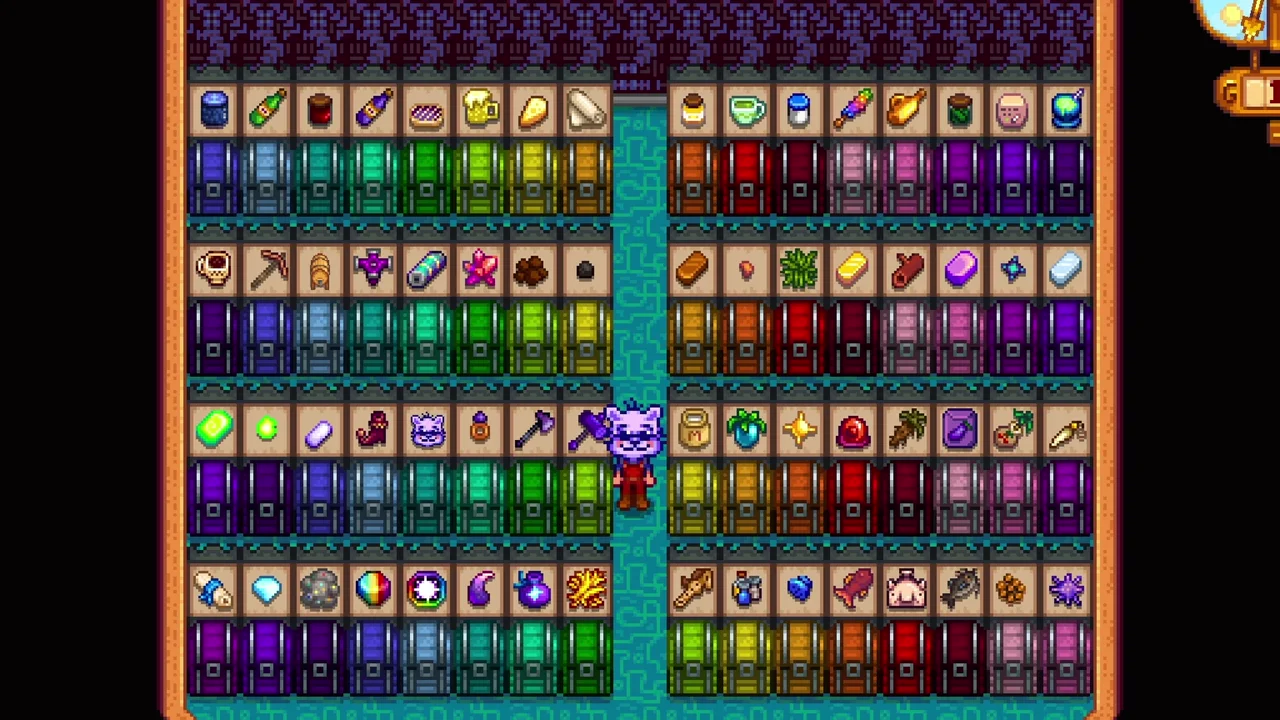 Stardew Valley: A chest with an item sign