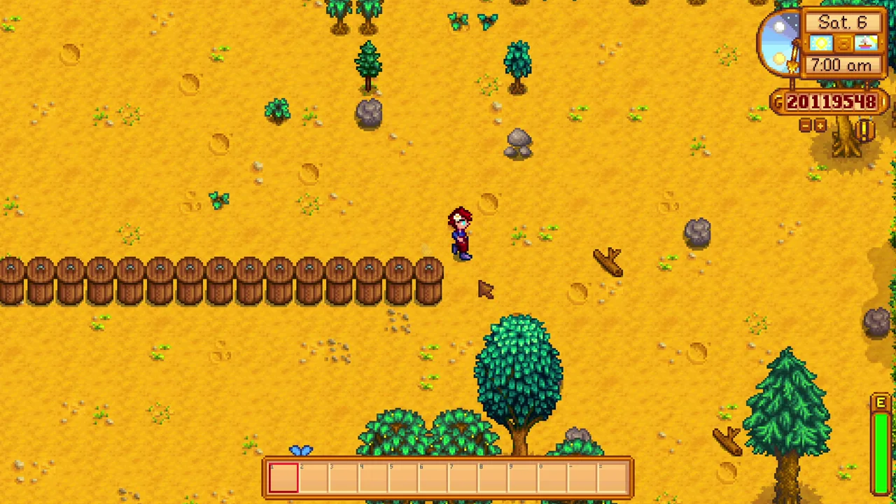 Stardew Valley: Preserves Jars arranged in a row