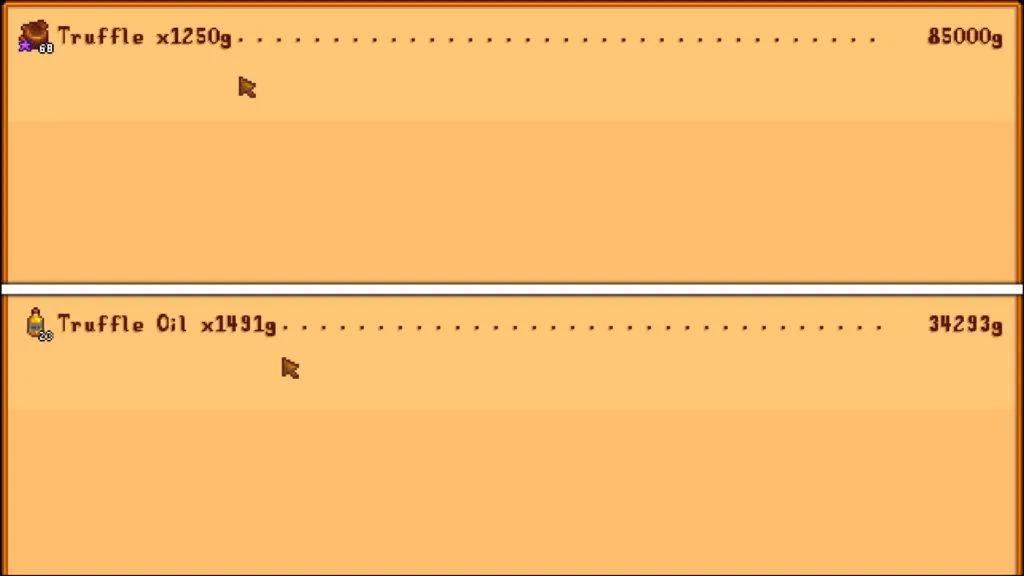 truffle vs truffle oil in stardew valley for money