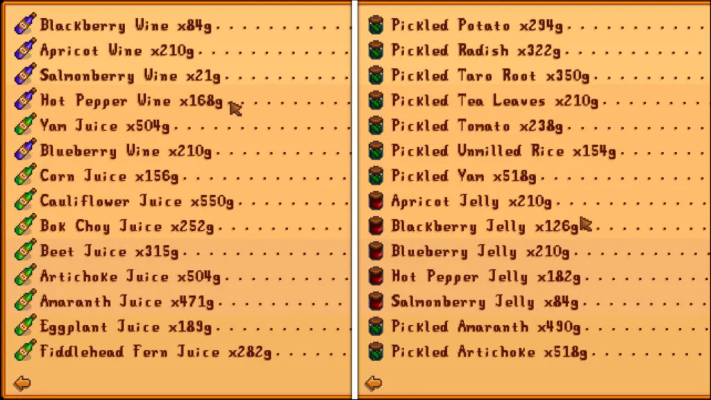 Preserve jars for money making in stardew valley