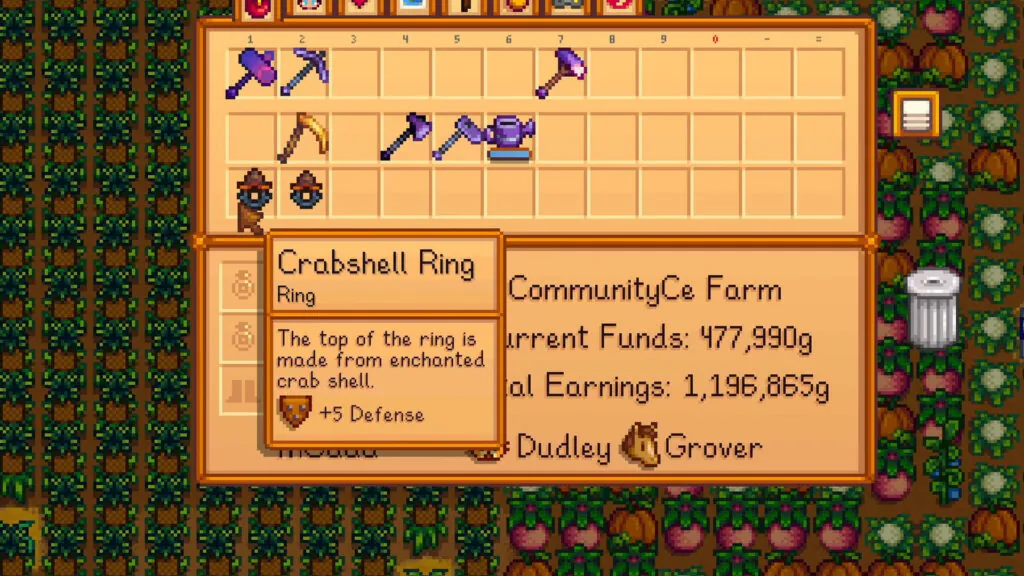 Stardew Valley Crabshell Ring