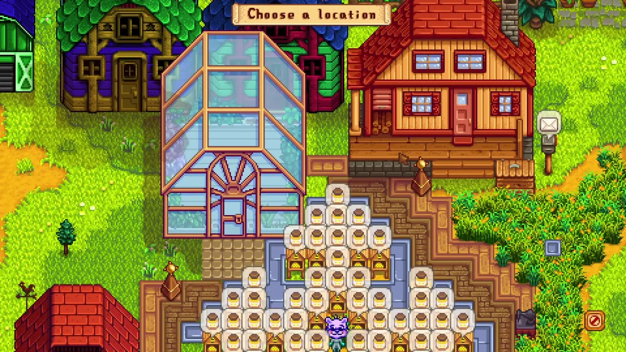 Stardew Valley: Moving the greenhouse beside the farmhouse