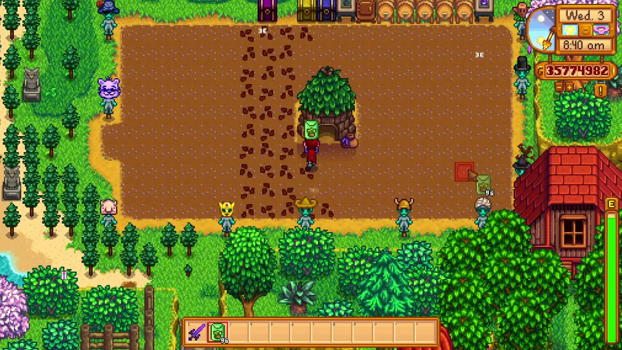 Stardew Valley: Preparing a crop field for planting