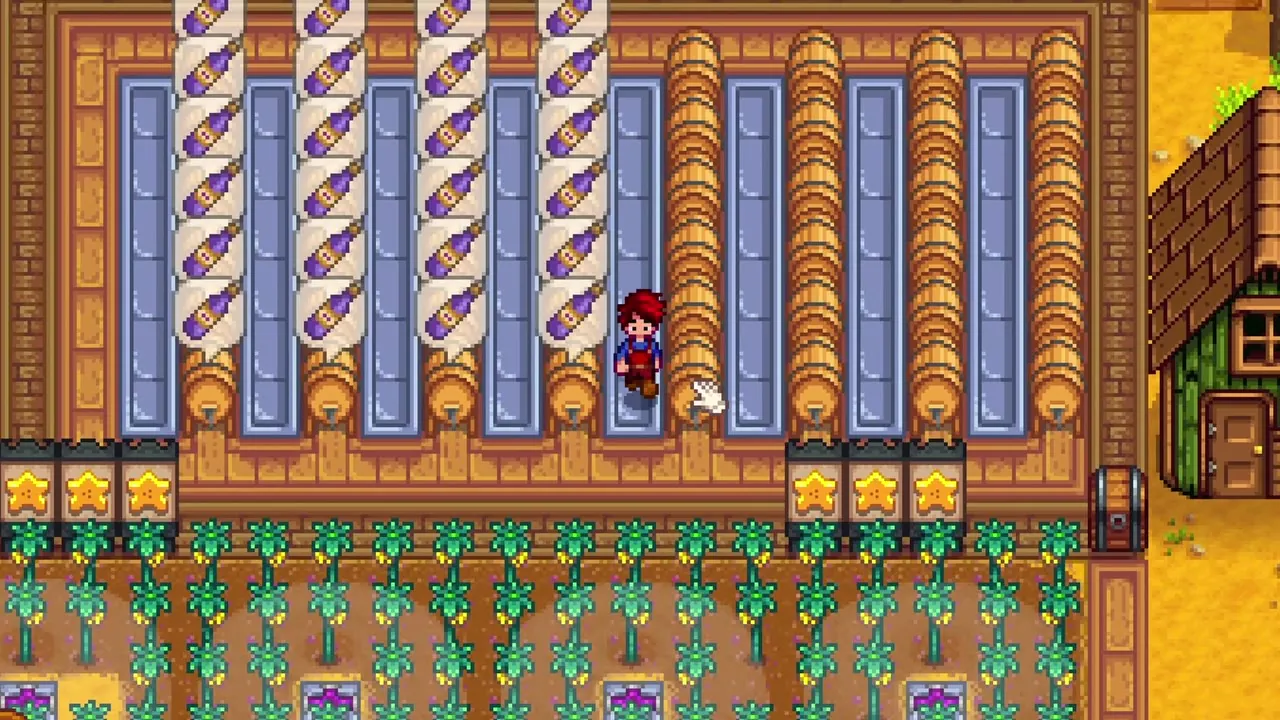 Stardew Valley: Artisan machines arranged in rows
