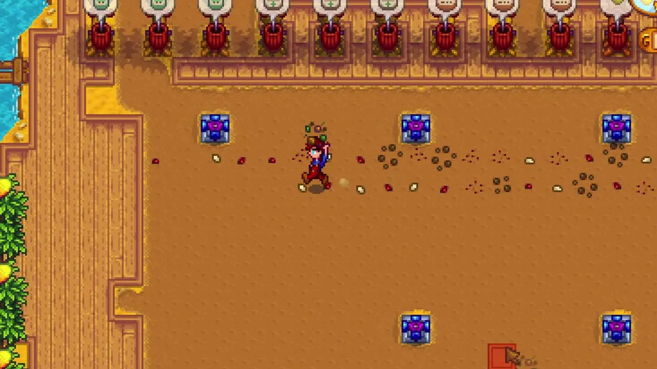 Stardew Valley: Preparing the Ginger Island crop field