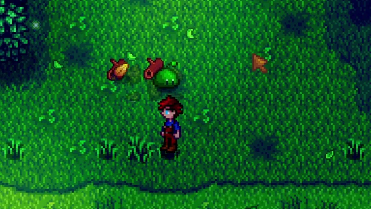 Stardew Valley: Chopping hardwood in the Secret Woods