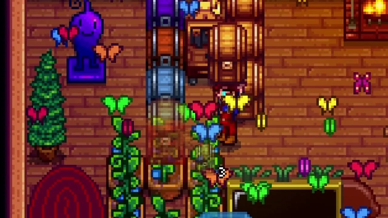 Stardew Valley: Crafting and storage area beside the farmhouse