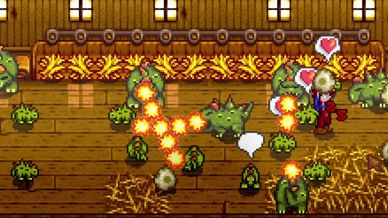 Stardew Valley: Dinosaurs inside a coop
