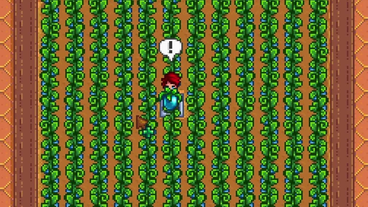 Stardew Valley: A greenhouse filled with crops
